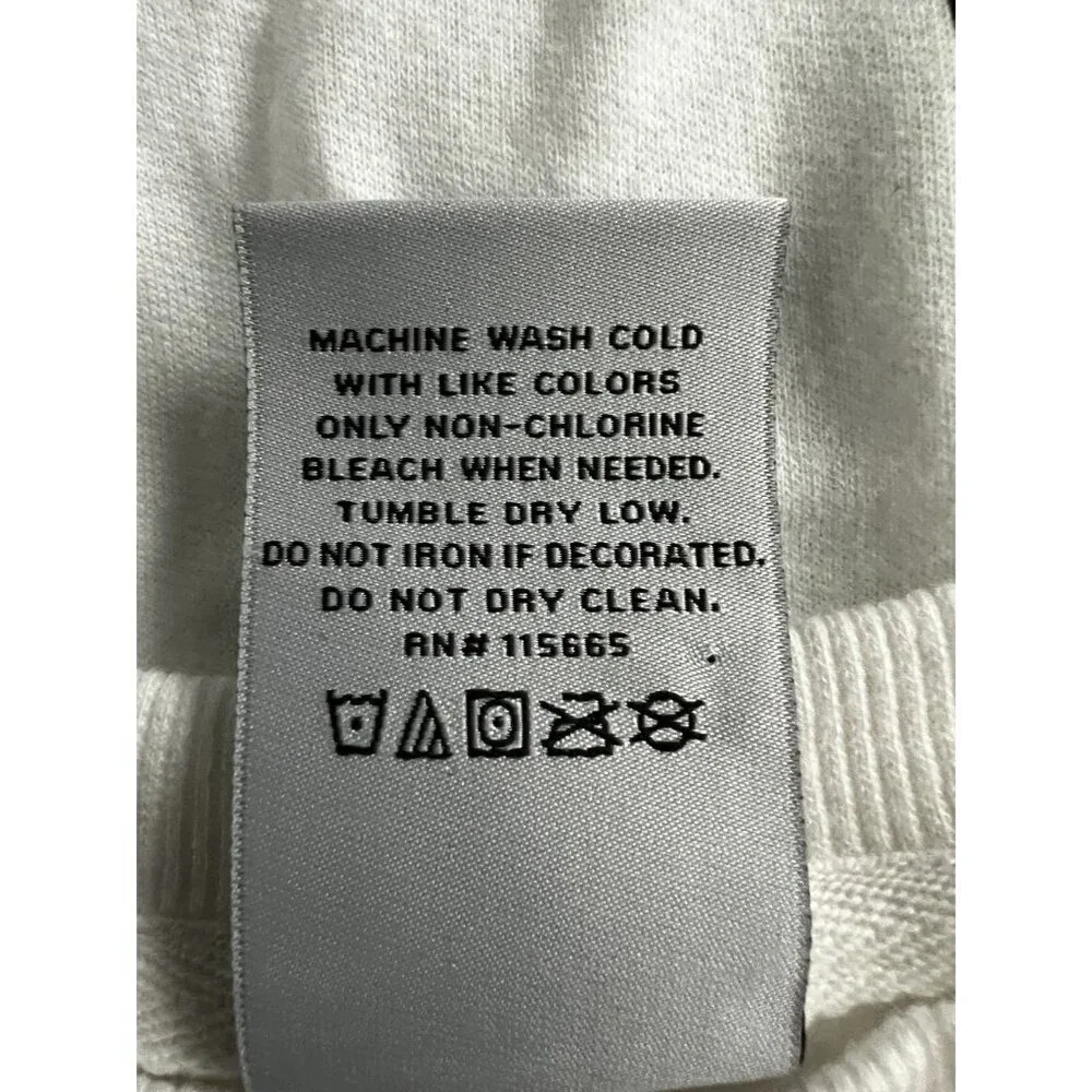 HELLO KITTY CREWNECK SWEATSHIRT WOMEN XS WHITE PREPPY LIGHT SWEATER RELAX